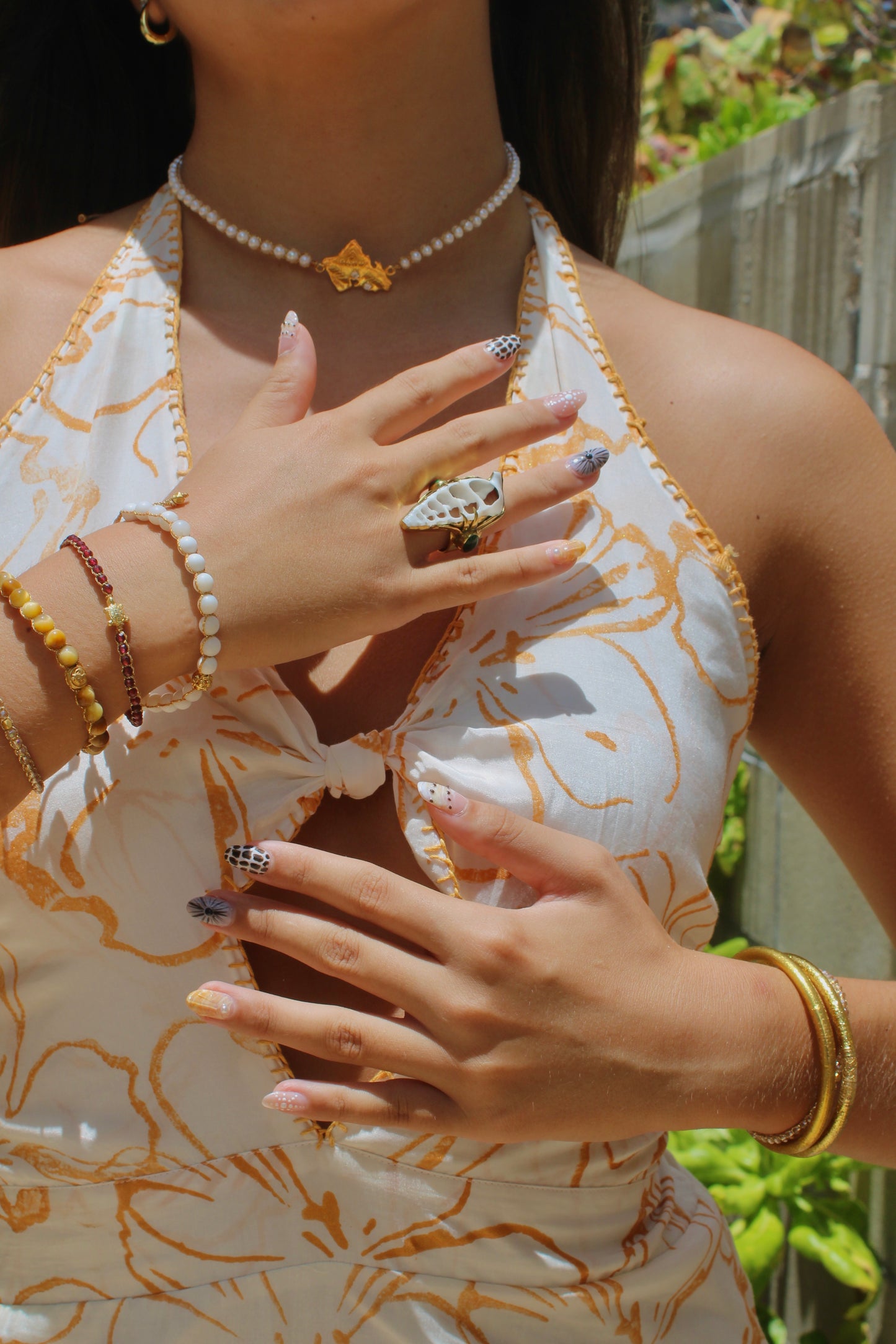 Sunpetal Halter Dress – Honey Blossom