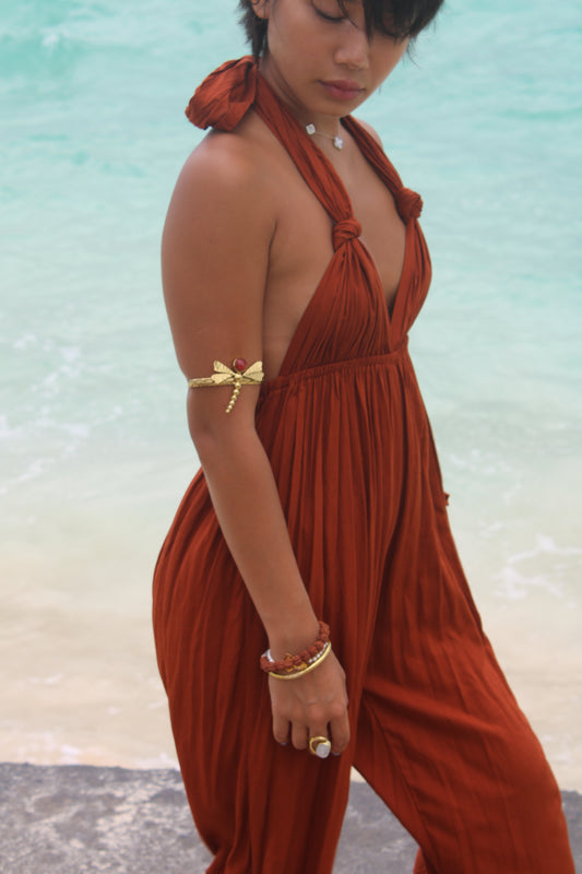 Earthfire Jumpsuit – Terracotta Glow
