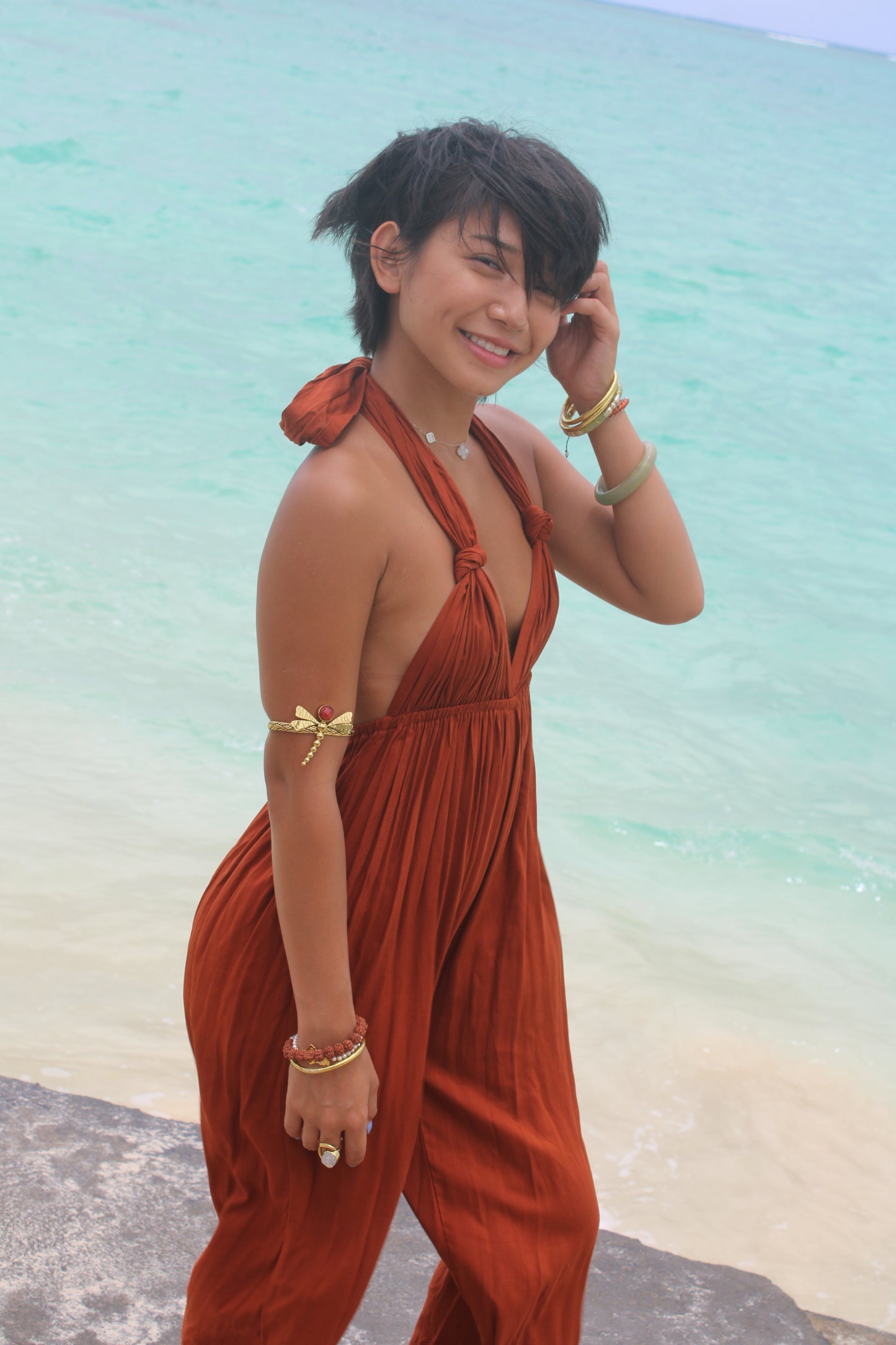 Earthfire Jumpsuit – Terracotta Glow
