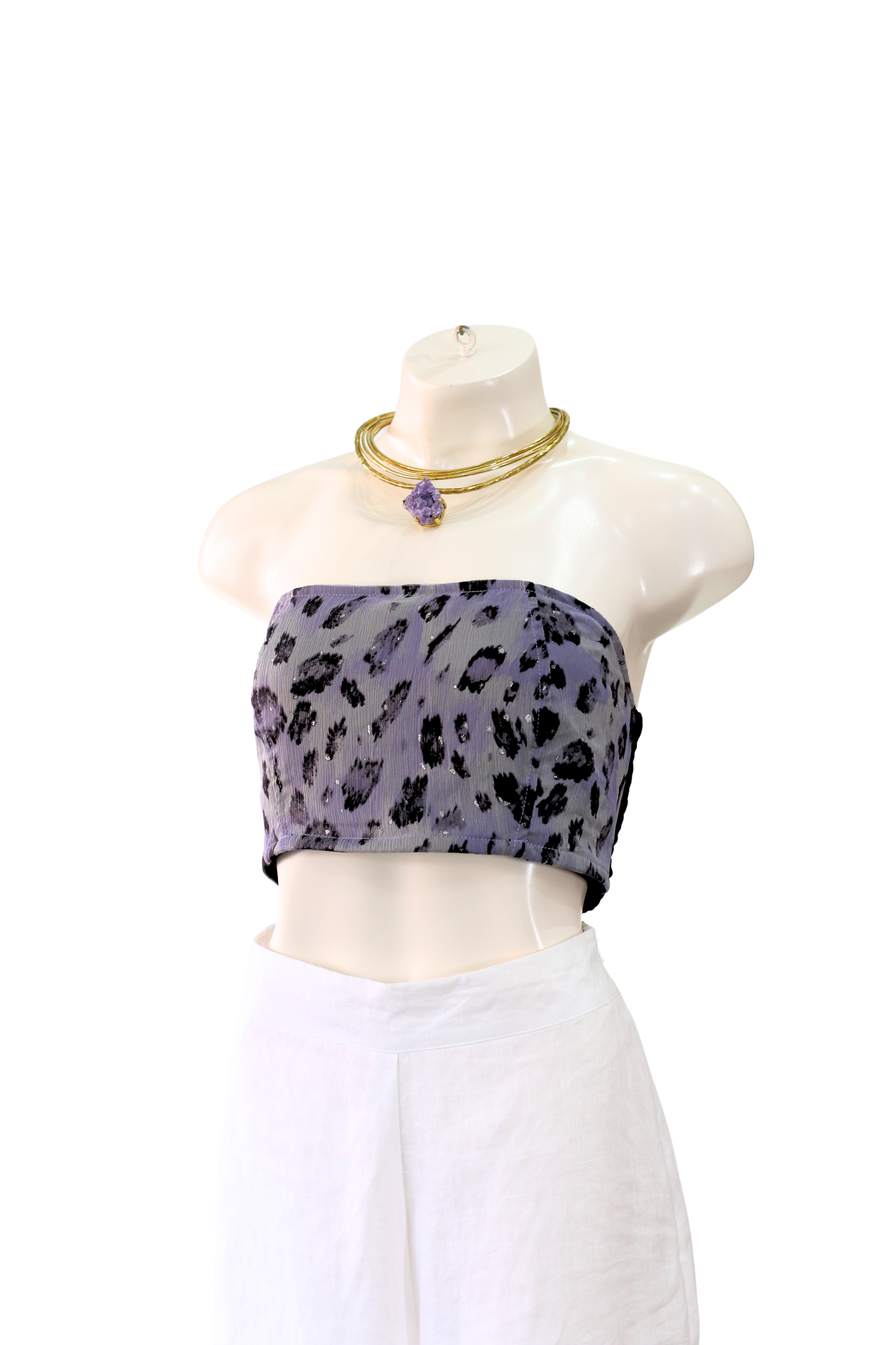 Bandeu Purple Leophard Top
