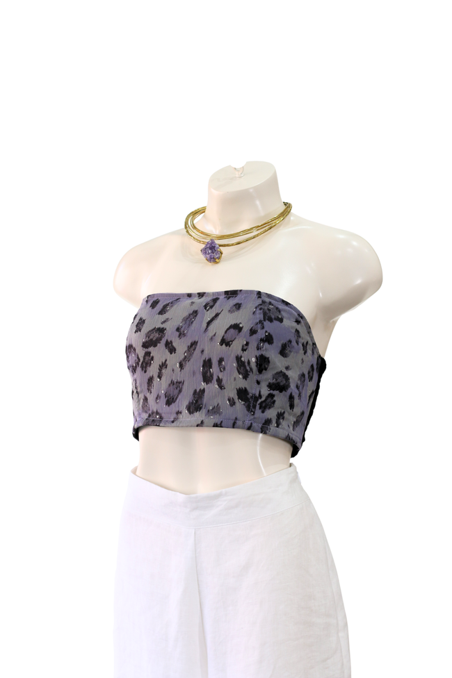 Bandeu Purple Leophard Top