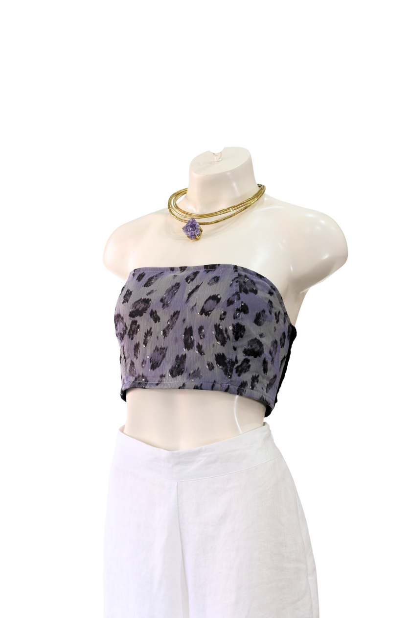 Bandeu Purple Leophard Top