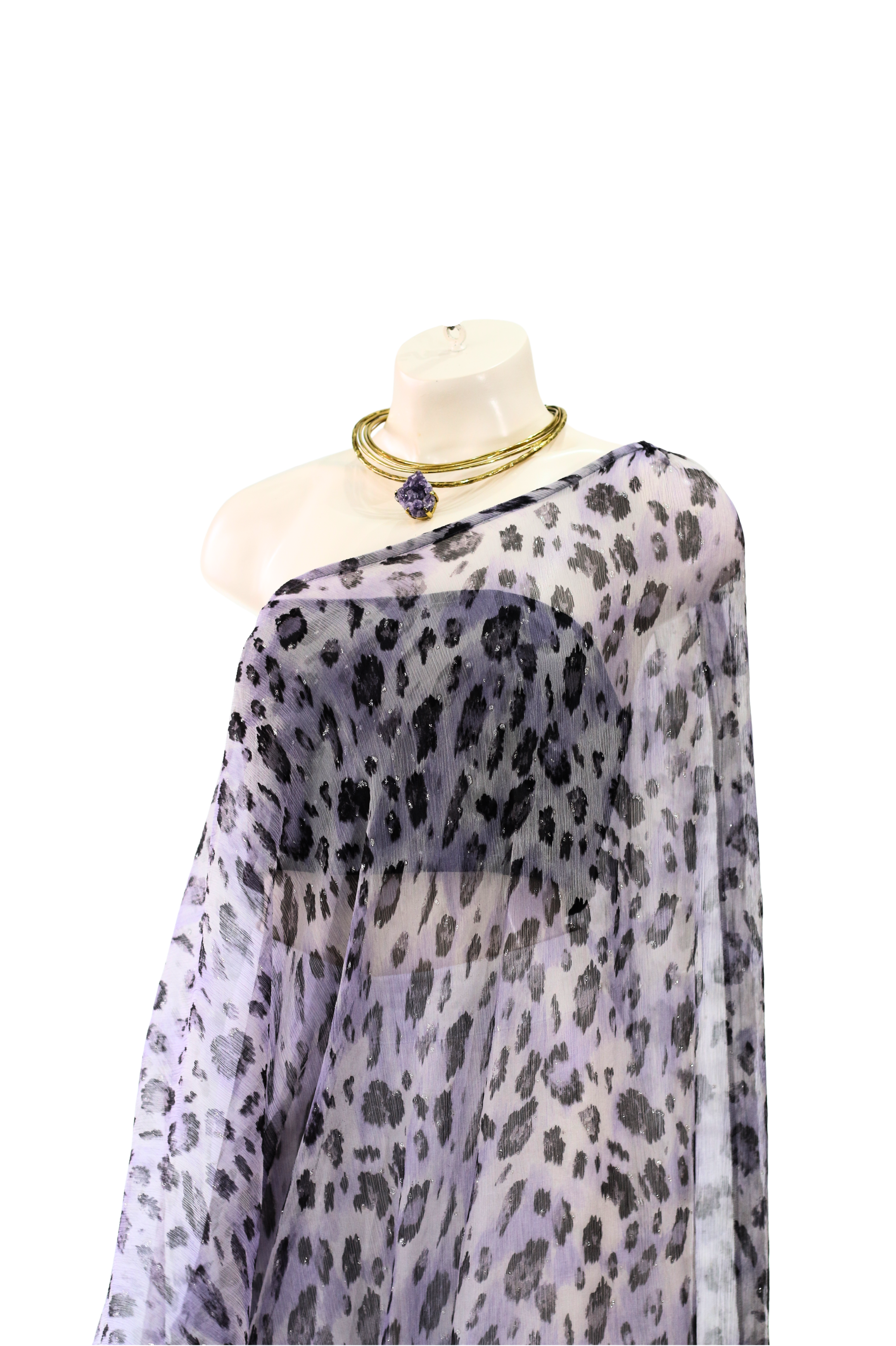 Ghost Leopard One Shoulder Kaftan