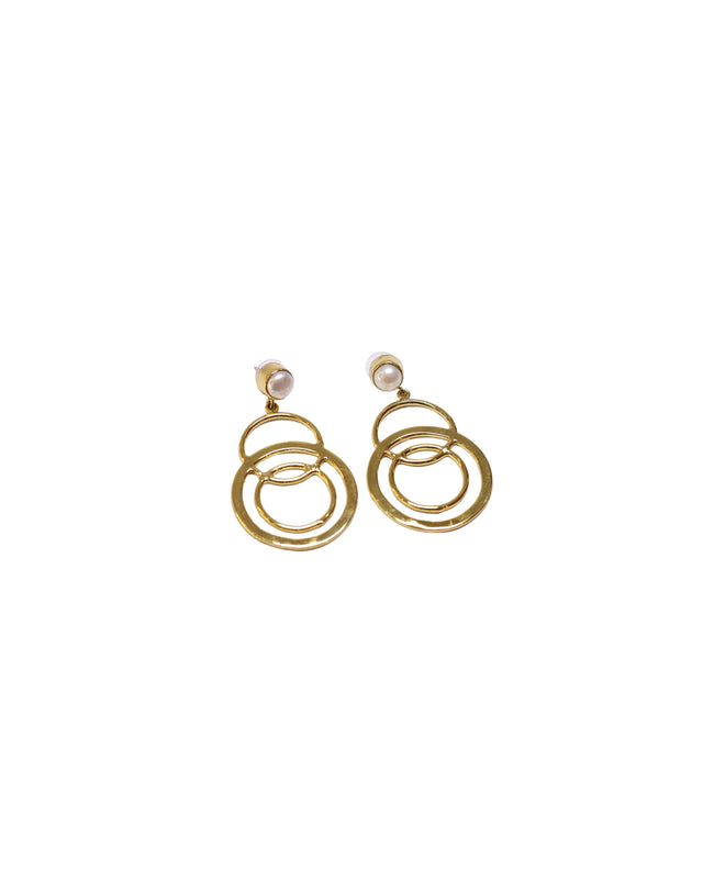 Infinity With Fresh Water Pearl Stud Earrings