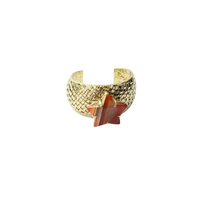 Brown Lace Agate Bangle