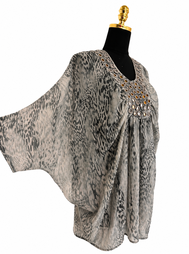 Isabella Collection Sheer Kaftan Dress