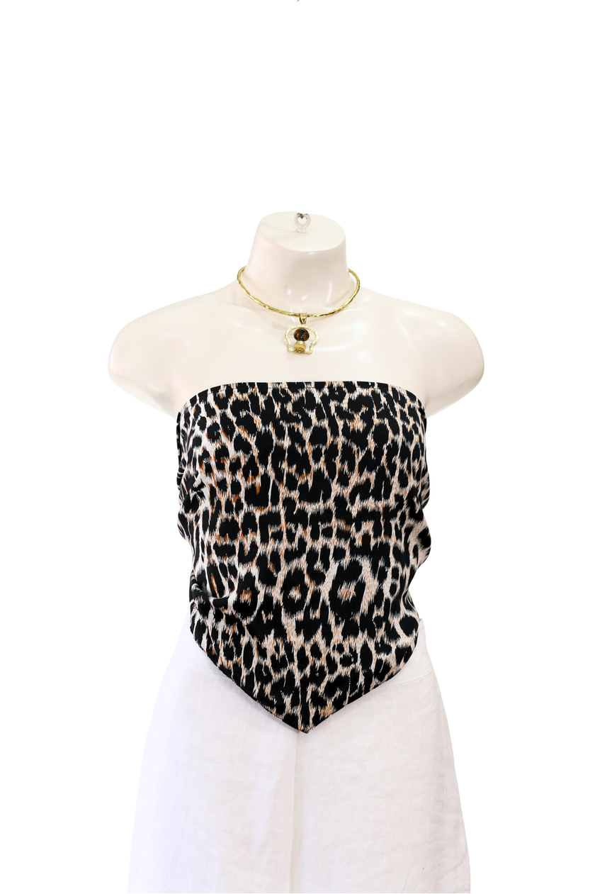 Leophard Hankerchief Top