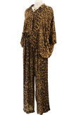 Leopard Shirt Set Brown
