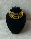 Layer Thick Gold Brass Choker