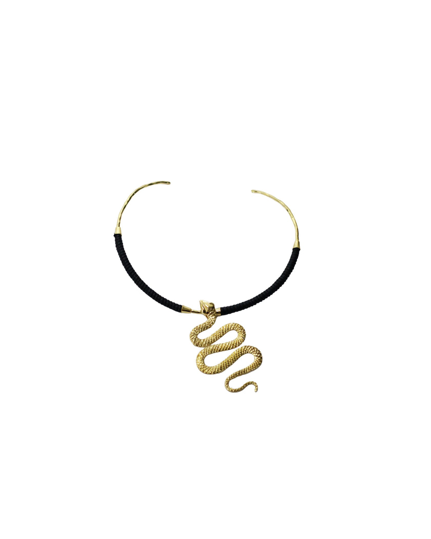 Snake Brass Choker Necklace