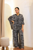 Leopard Shirt Set White