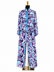 Blue Kimono Pajama 3 Piece Set