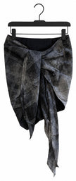 Black Patterned Handkerchief Top
