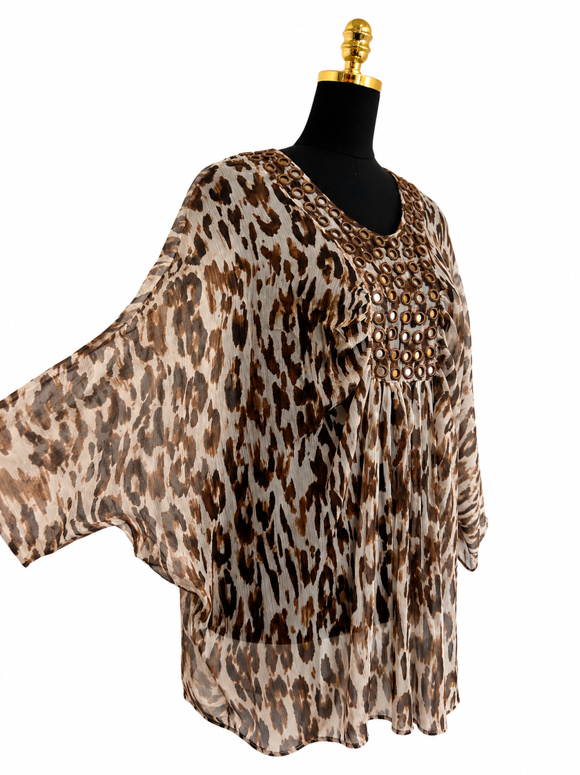 Isabella Collection Sheer Kaftan Dress