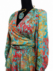 Blue Floral Wrap Dress