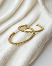 Wire Rope Gold Brass Bangle