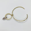 Double Gold Brass Rings With Gold Brass Necklace