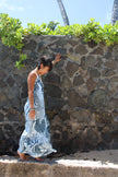 Island Bloom Maxi Dress – Ocean Blue