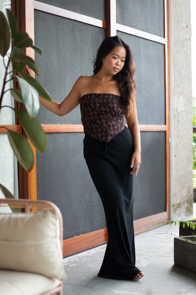 Geometric Monogram Hankerchief Top