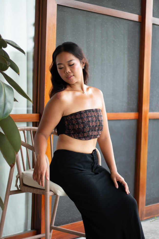 Geometric Monogram Tube Top