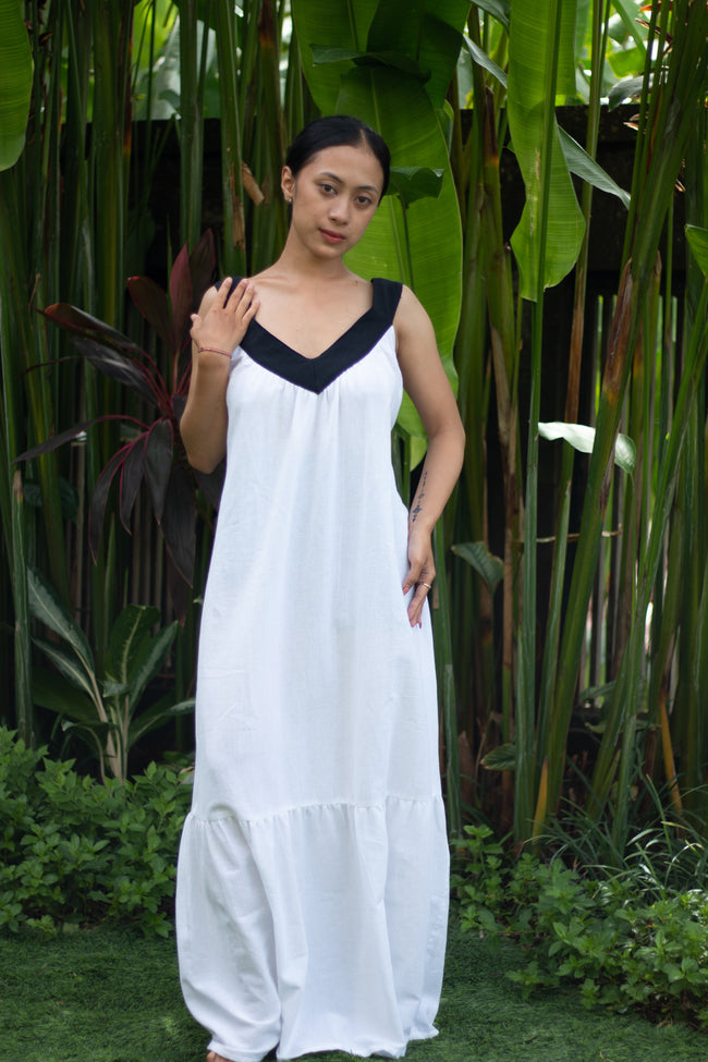 Flowing Linen Long Dress