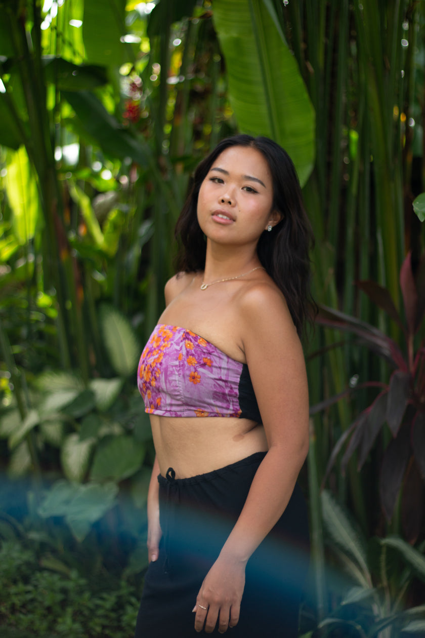 Floral Fuchsia Tube Top