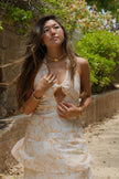 Sunpetal Halter Dress – Honey Blossom