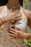 Sunpetal Halter Dress – Honey Blossom