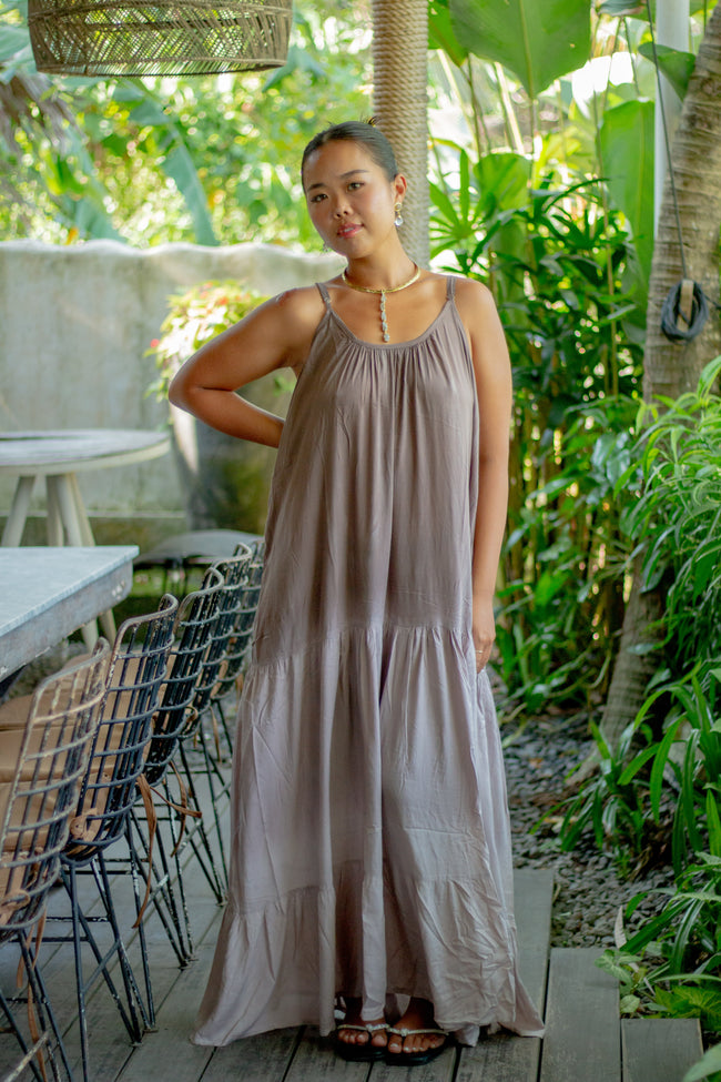 Boho Maxi Dress Taupe