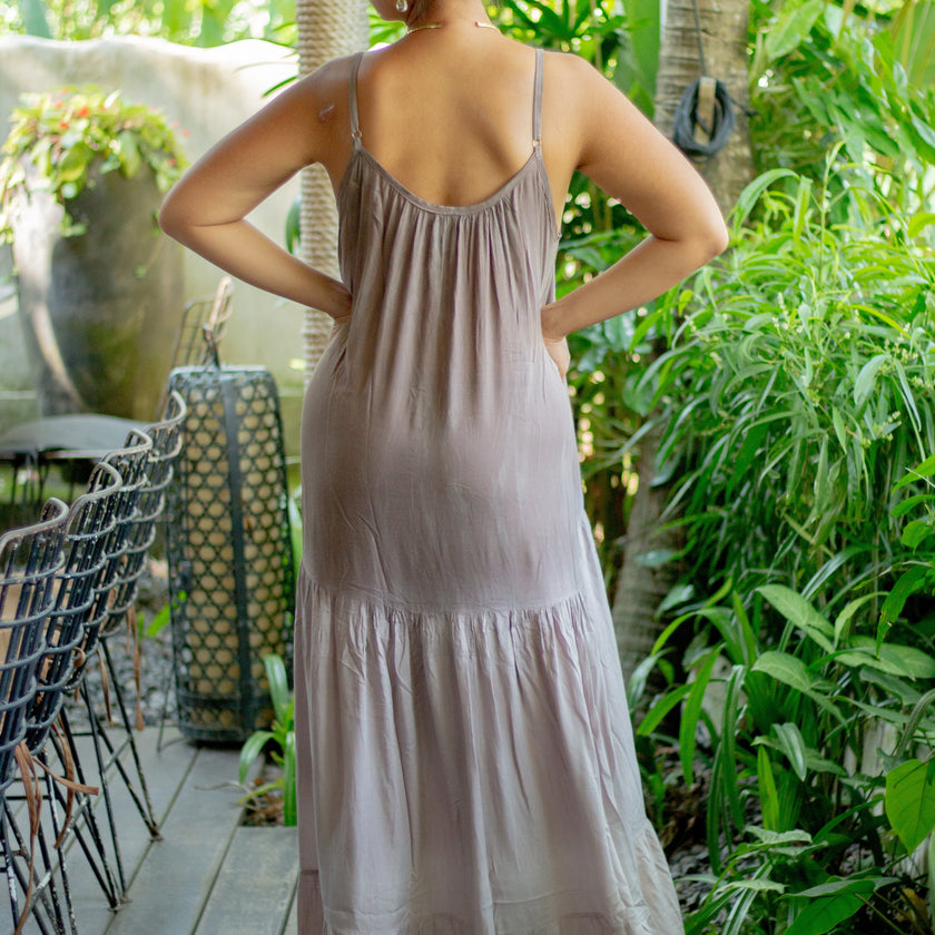 Boho Maxi Dress Taupe
