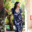 Monochrome Floral Maxi Dress