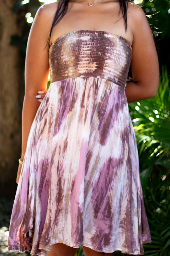 Abstract Tube Short Dress