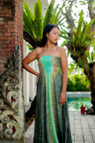 Emerald Sunset Strapless Maxi Dress