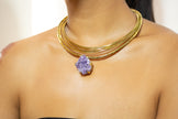 Layer Brass Chain Amethys