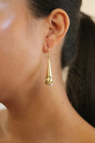 Antique Victorian Fresh Water Pearl With Stainless Steel & Gold Brass Earrings