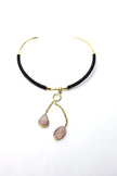 Grounded Love Talisman Rose quartz & Gold Brass Necklace