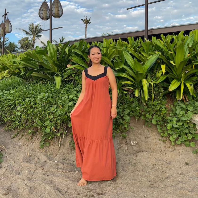 Flowing Linen Long Dress