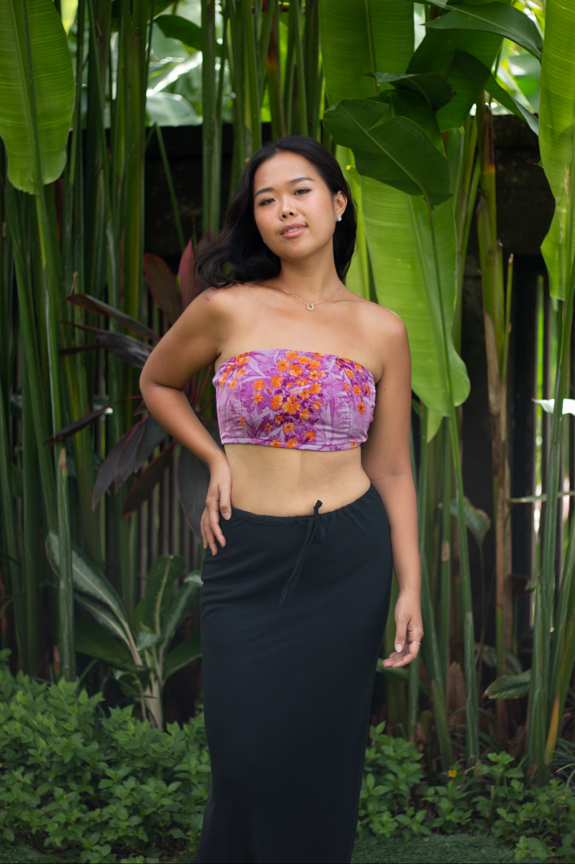 Floral Fuchsia Tube Top