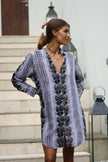 Snake Print Statement Shirt Dress