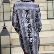 Snake Print Statement Shirt Dress