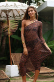 Cocoa Dune One Shoulder Kaftan