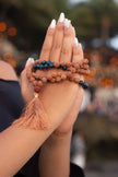 Rudraksha and Malachite Mala