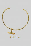 Single Pointy With Gold Brass Necklace