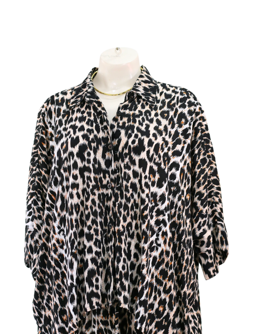 Wild Flow Leopard Shirt White