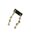 Five Raw Labradorite Stud Brass Earrings