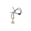 Mother of Pearl, Citrine, Pointy Clear Quartz With Gold Brass Necklace