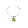 Bumblebee Jasper with Gold Brass Necklace