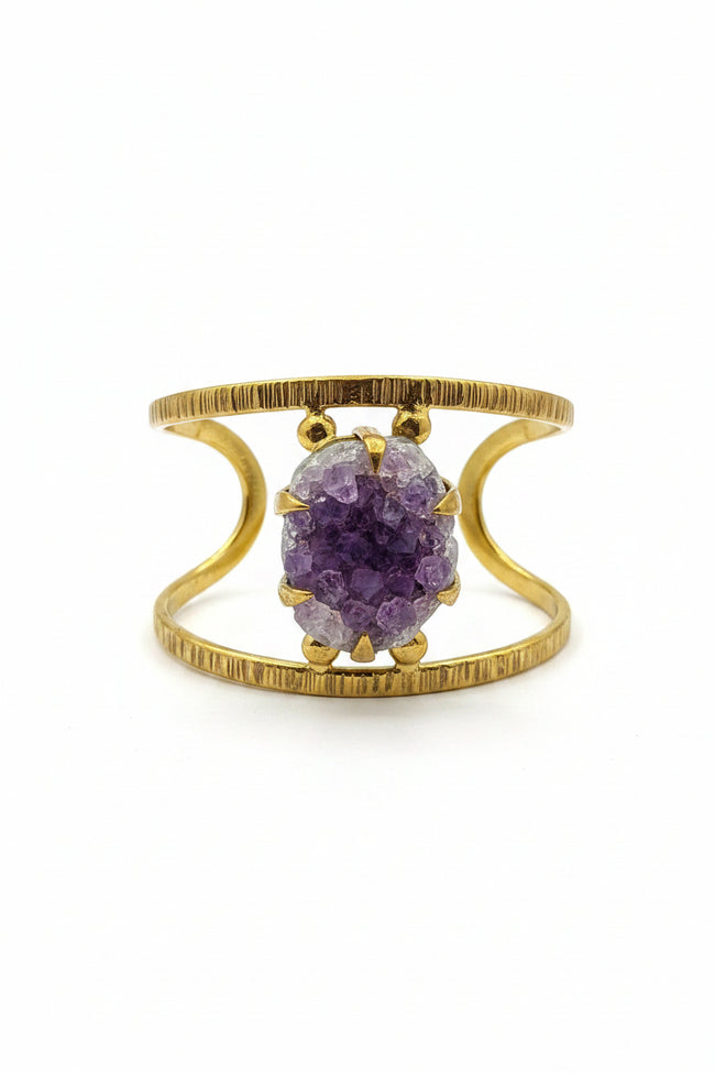 Amethyst Goddess Cuff Bracelet