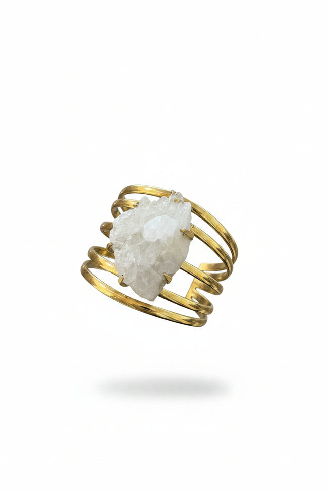 Raw Quartz Statement Ring