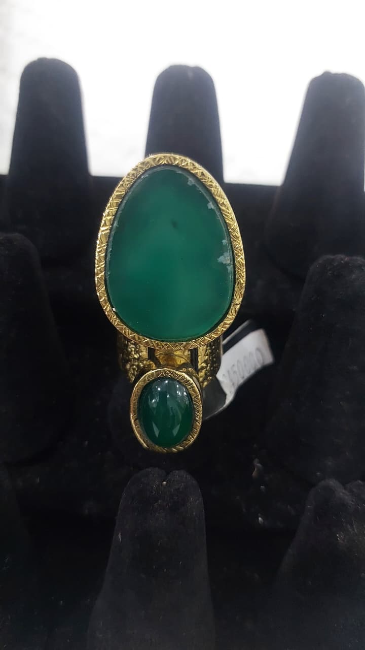 Emerald Teardrop Statement Ring